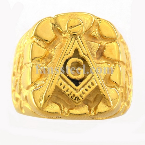 FSR09W23G Master Mason freemason ring - Click Image to Close